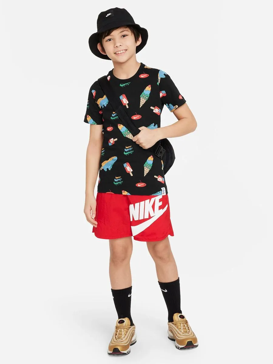 NIKE KIDS Unisex Kids T-Shirt Nike Sportswear KC23 Sole Food Black