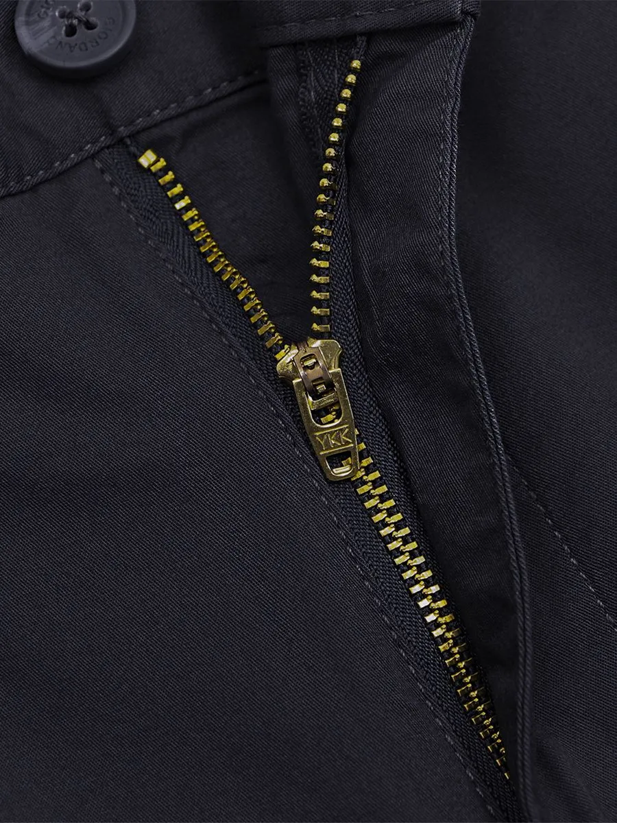 GIORDANO Men's Low-Rise Twill Pants (180 Waistband) Atom Grey