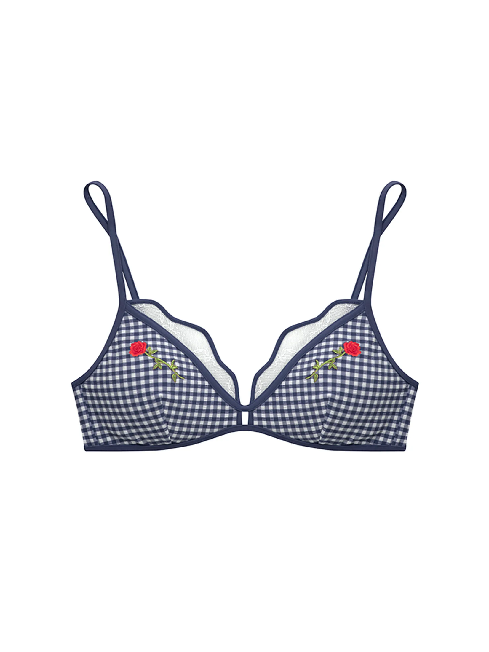 SABINA Sabina x Aprilpoolday Clara Swim Top - Dark Blue