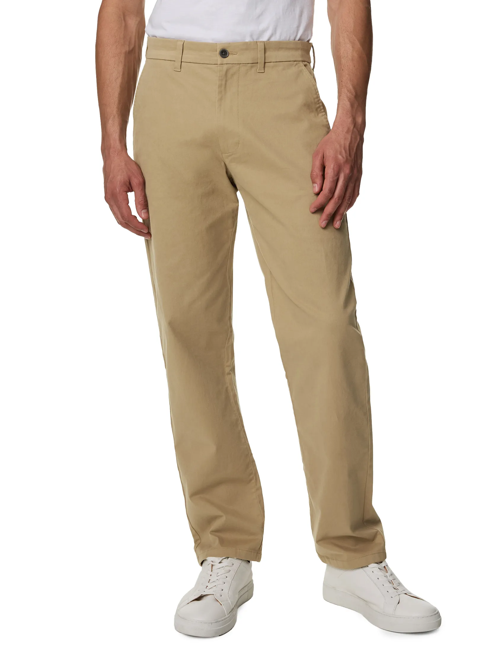 MARKS & SPENCER Men Chinos Loose Fit Stretch Neutral Brown