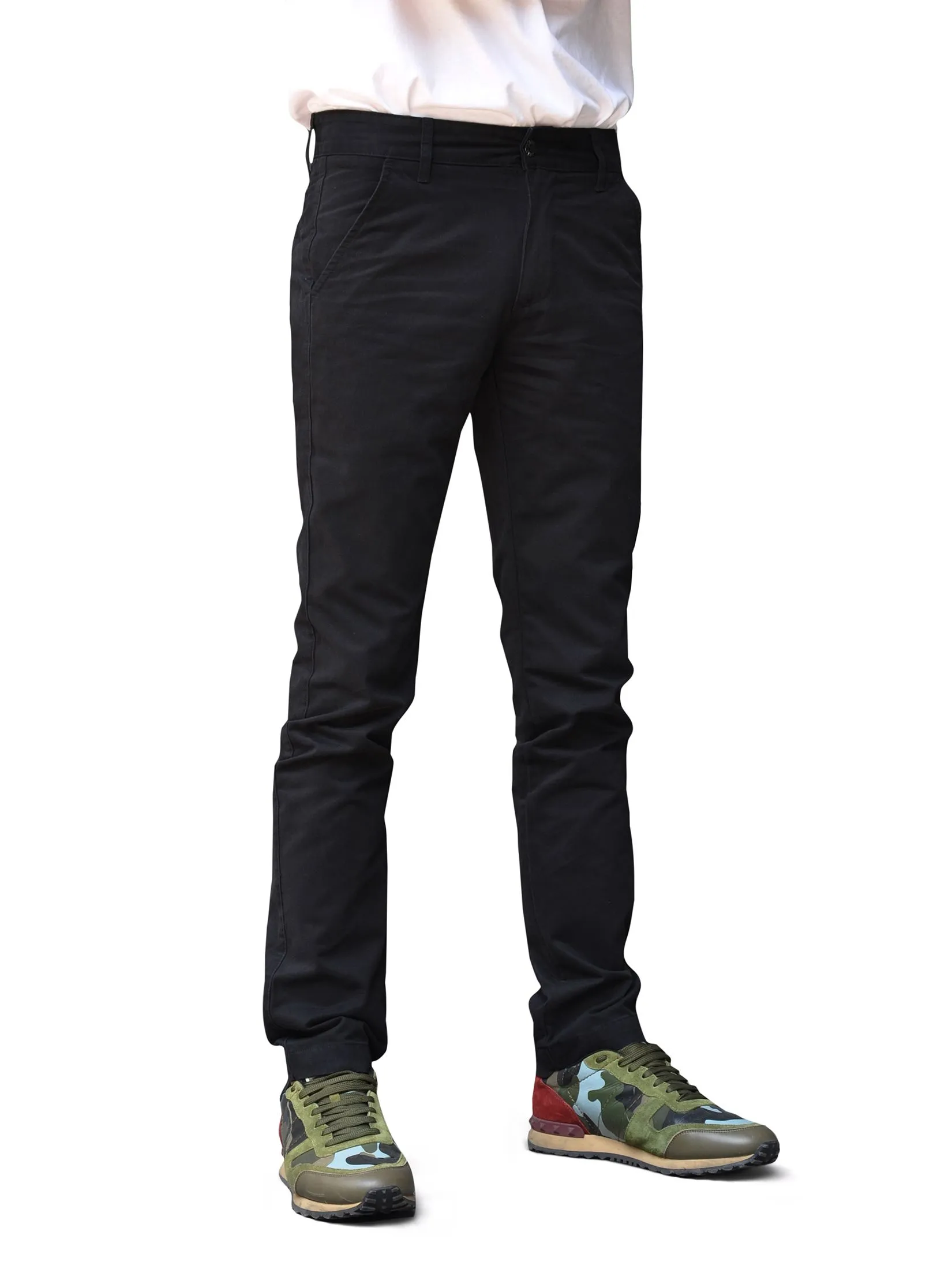 SIMPLE&RAW Timber Chino Pants Sk814 Black Size - 30 US