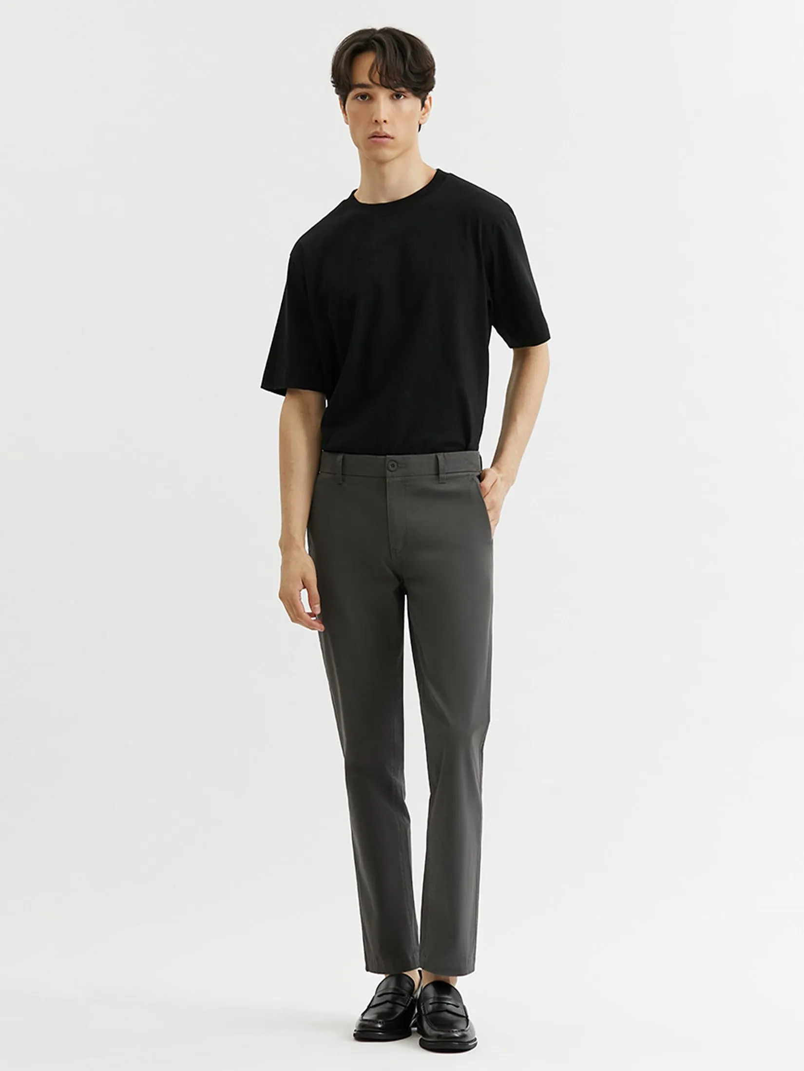 DAPPER DAPPER Everyday Stretch Chino Pants Dark Grey