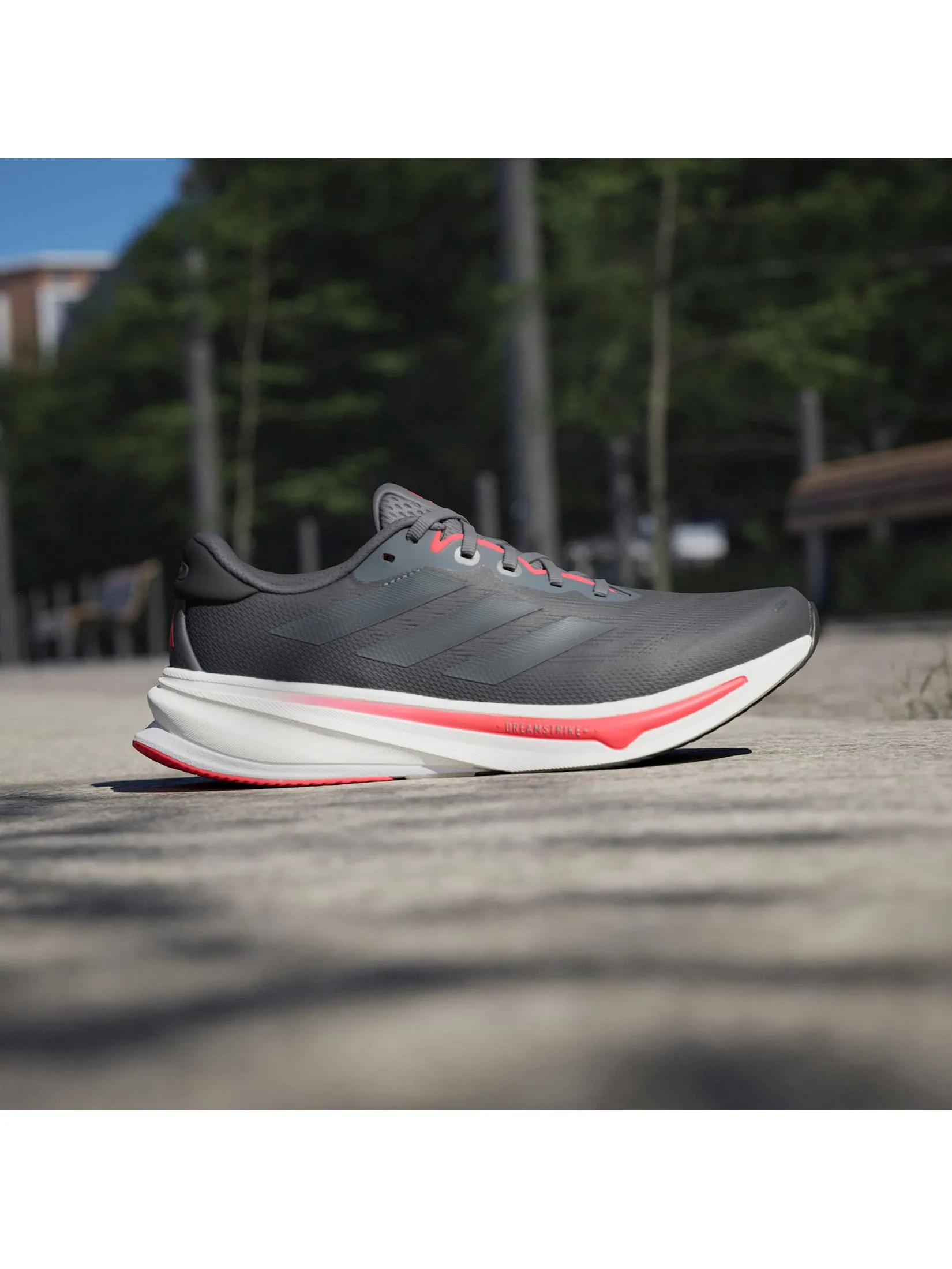 ADIDAS Men Running Shoes Supernova Rise 2 JQ4739 Grey Five / Night Metallic / Lucid Red