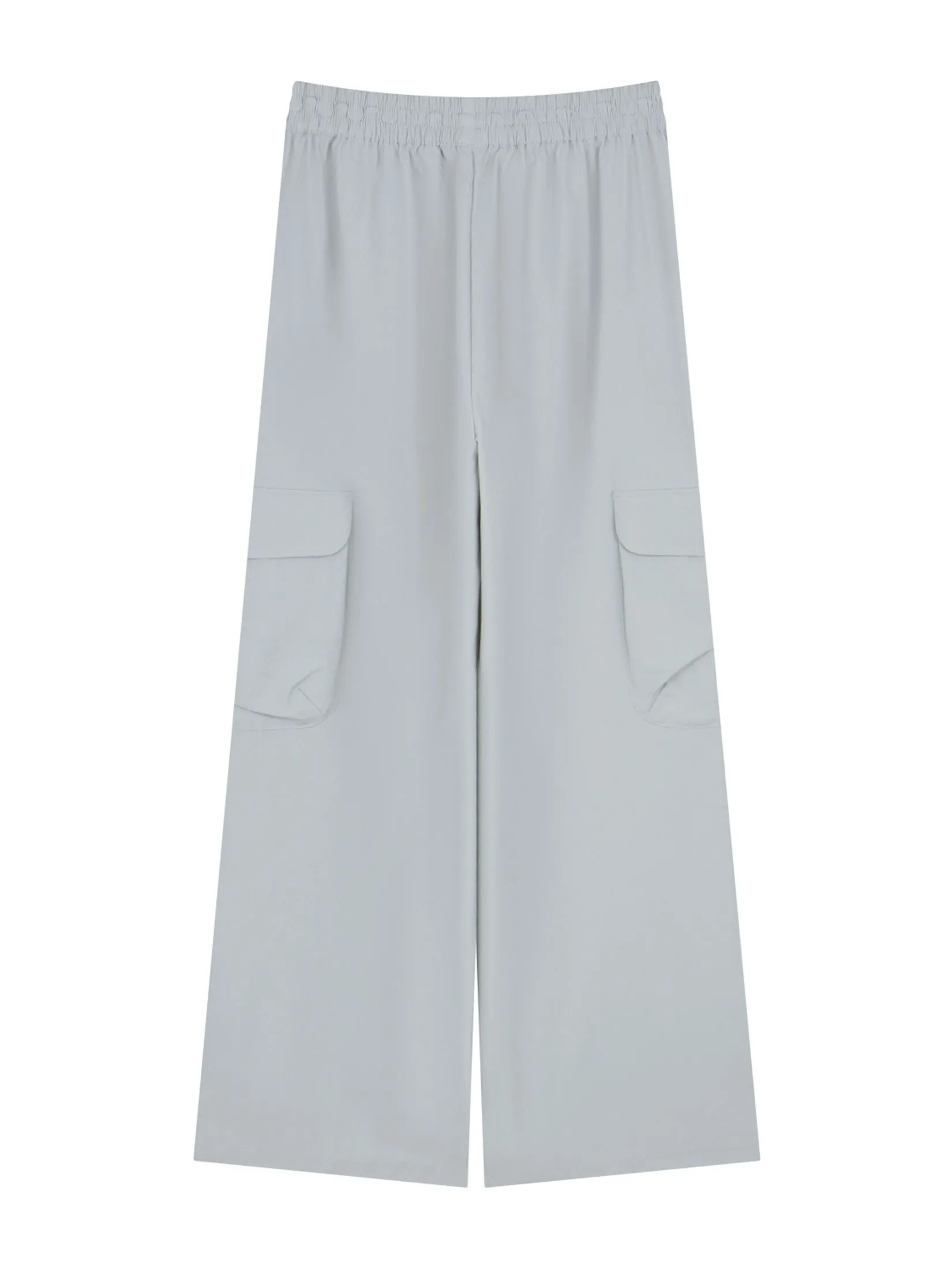 GIORDANO Women's Wide Leg Cargo Pants Space Grey