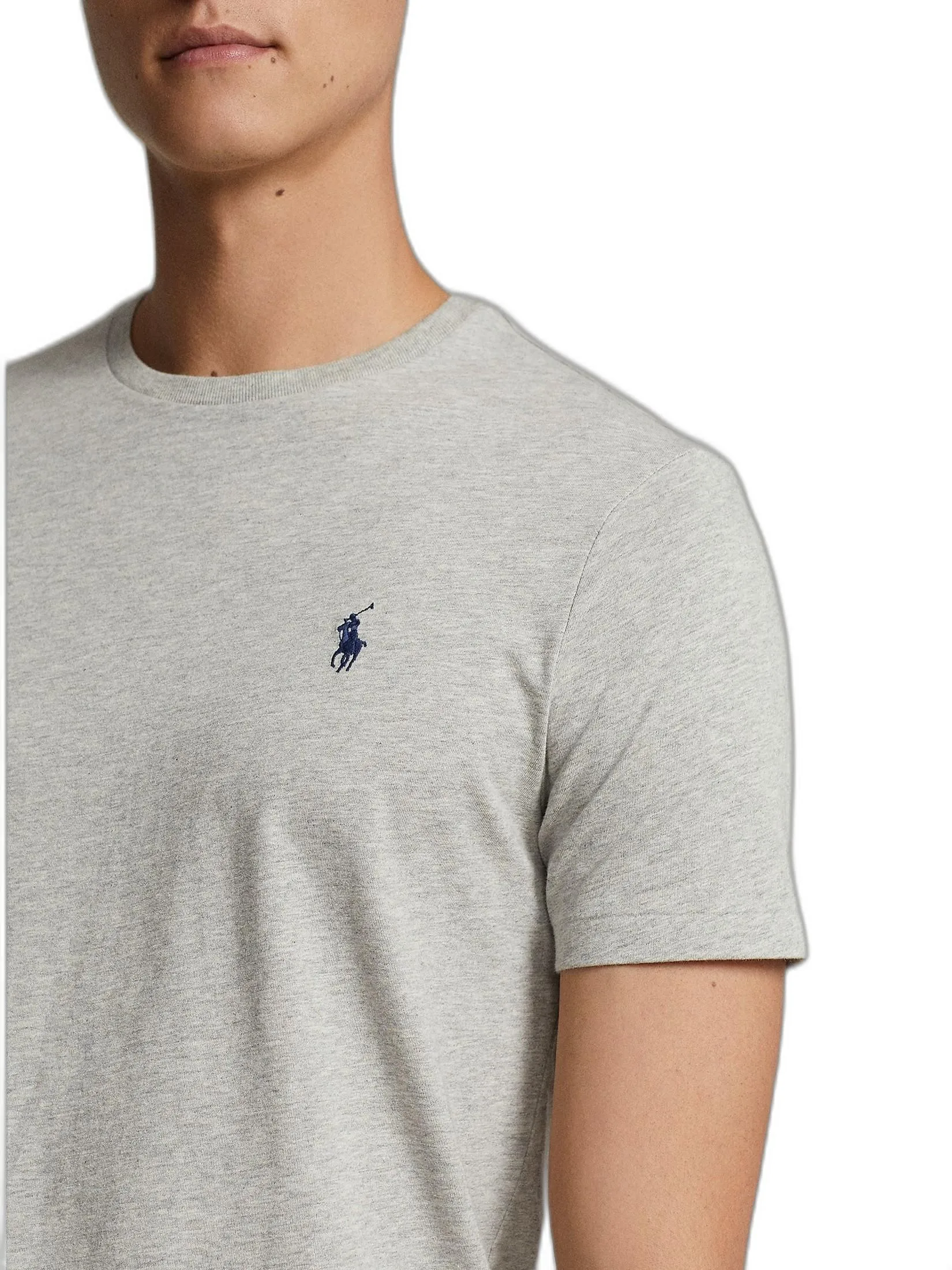 POLO RALPH LAUREN Polo Ralph Lauren TEE-Custom Slim Fit Jersey Crewneck T-Shirt MNPOTSH1N820198 020 GREY