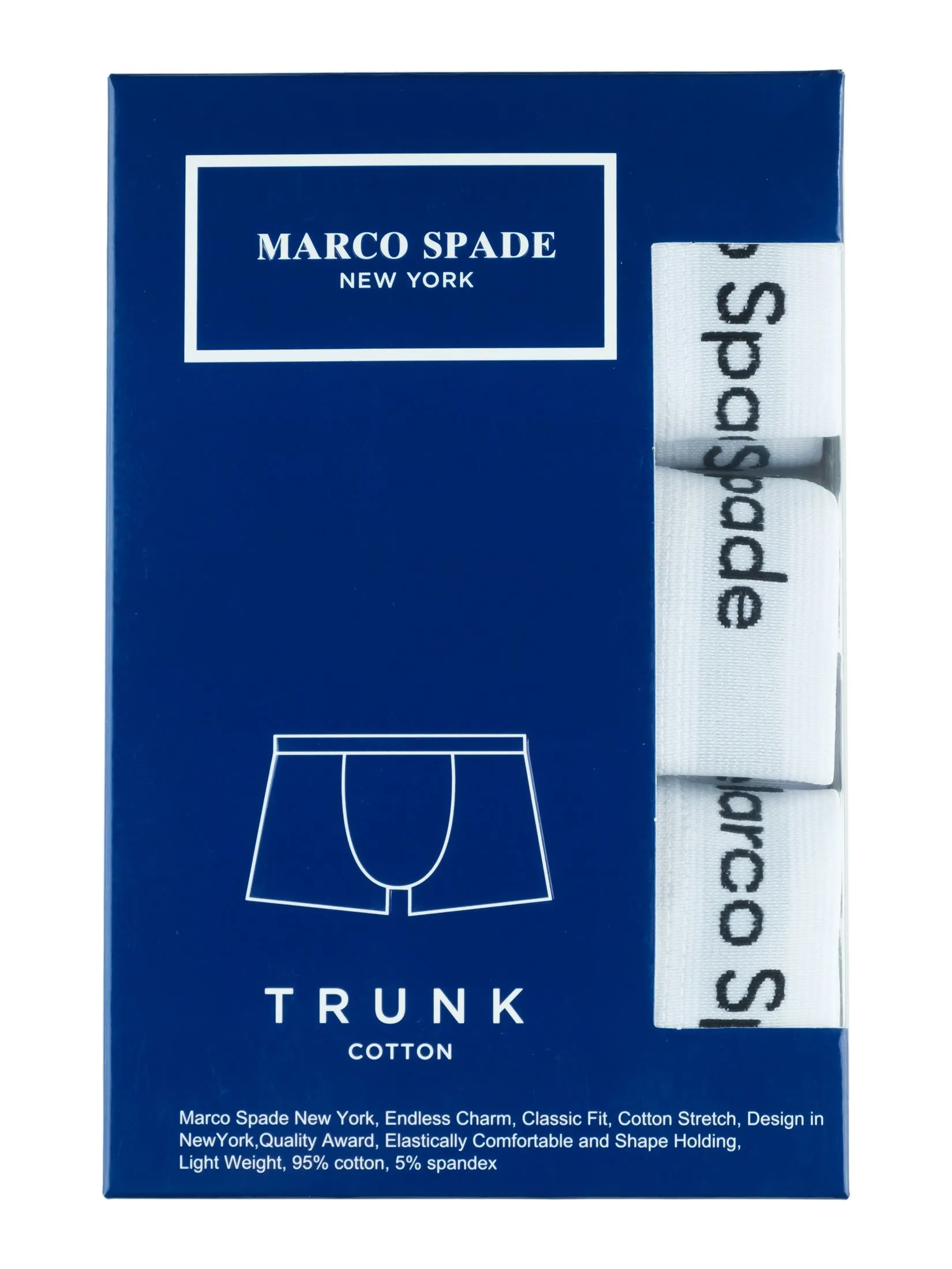 MARCO SPADE Marco Spade men's underwear, Pack of 3 colors: black/gray/white Trunk  Cotton