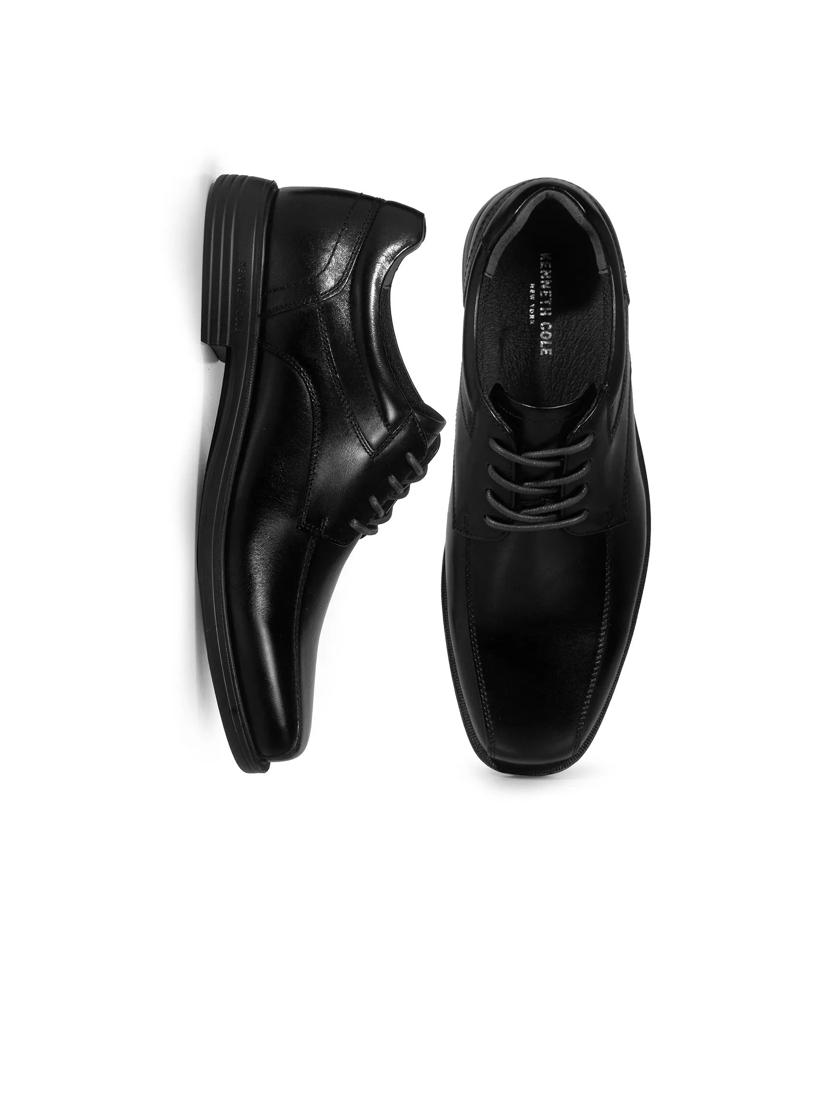 KENNETH COLE MEN DRESS SHOES WIDER FIT LACE UP / BLACK