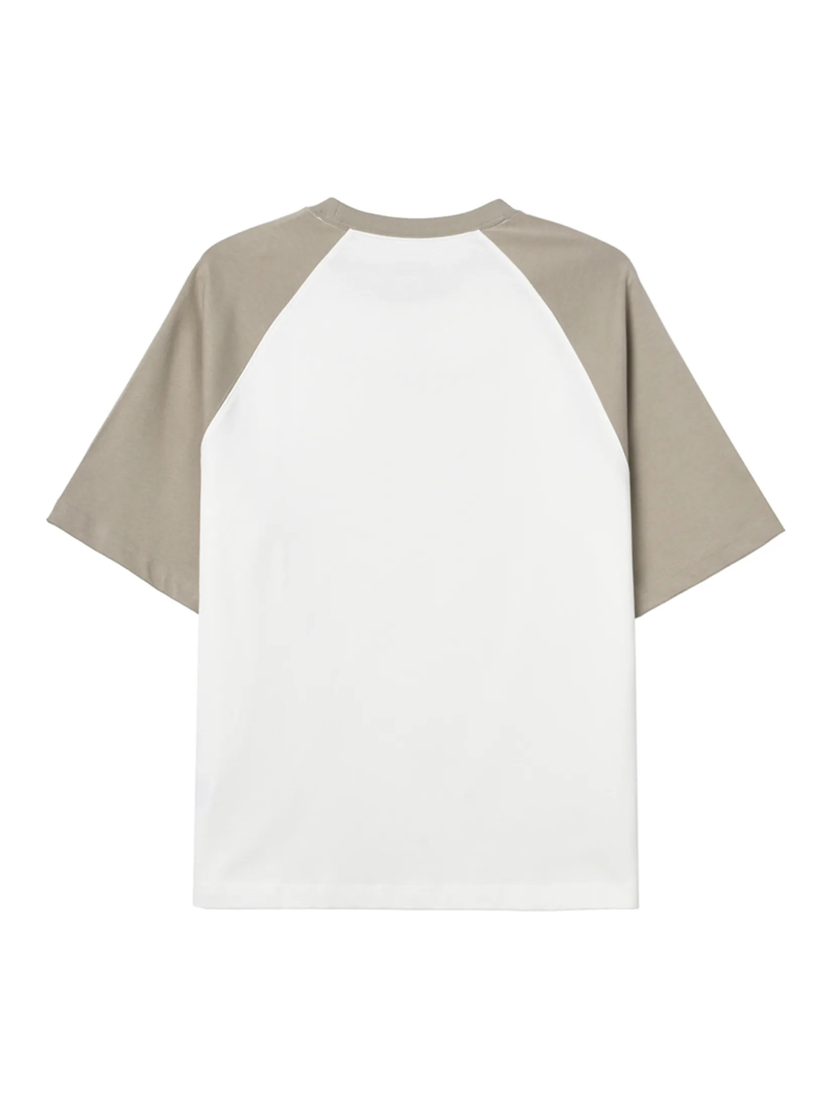 GIORDANO Men s City Wander Collection Short Sleeve Oversize Tee White x Khaki