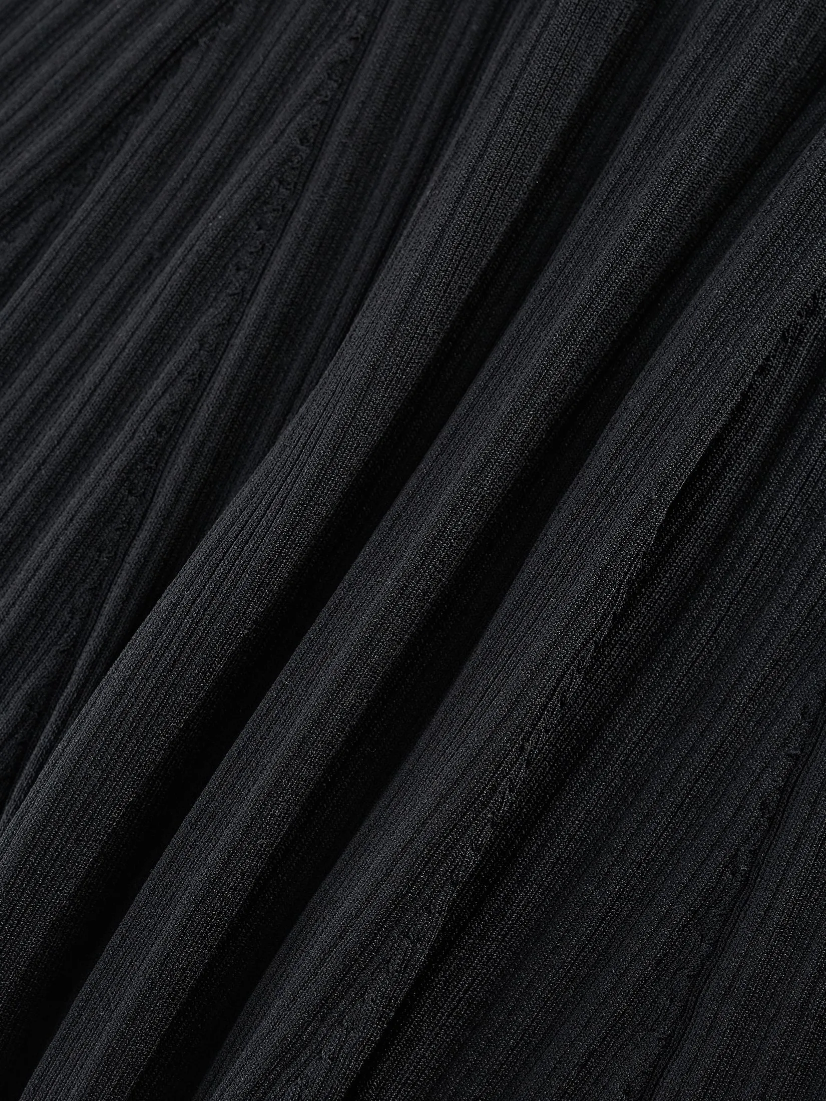 G2000 Women Clothing Crew Neck Rib Sweater Dress  A-Shape - Black