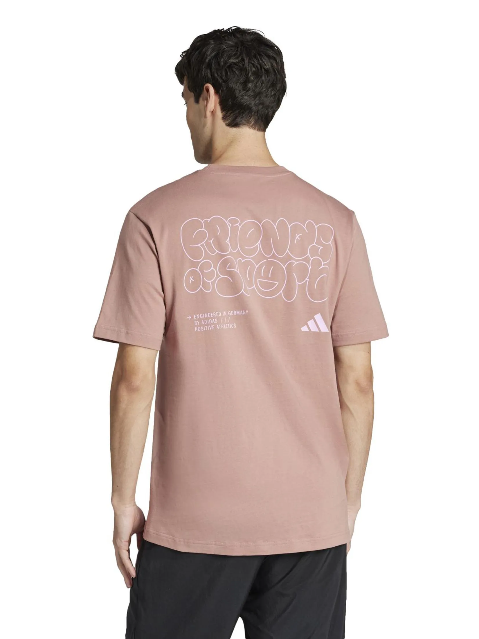 ADIDAS Men T-Shirt Lounge Verbiage Friends of Sport Graphic