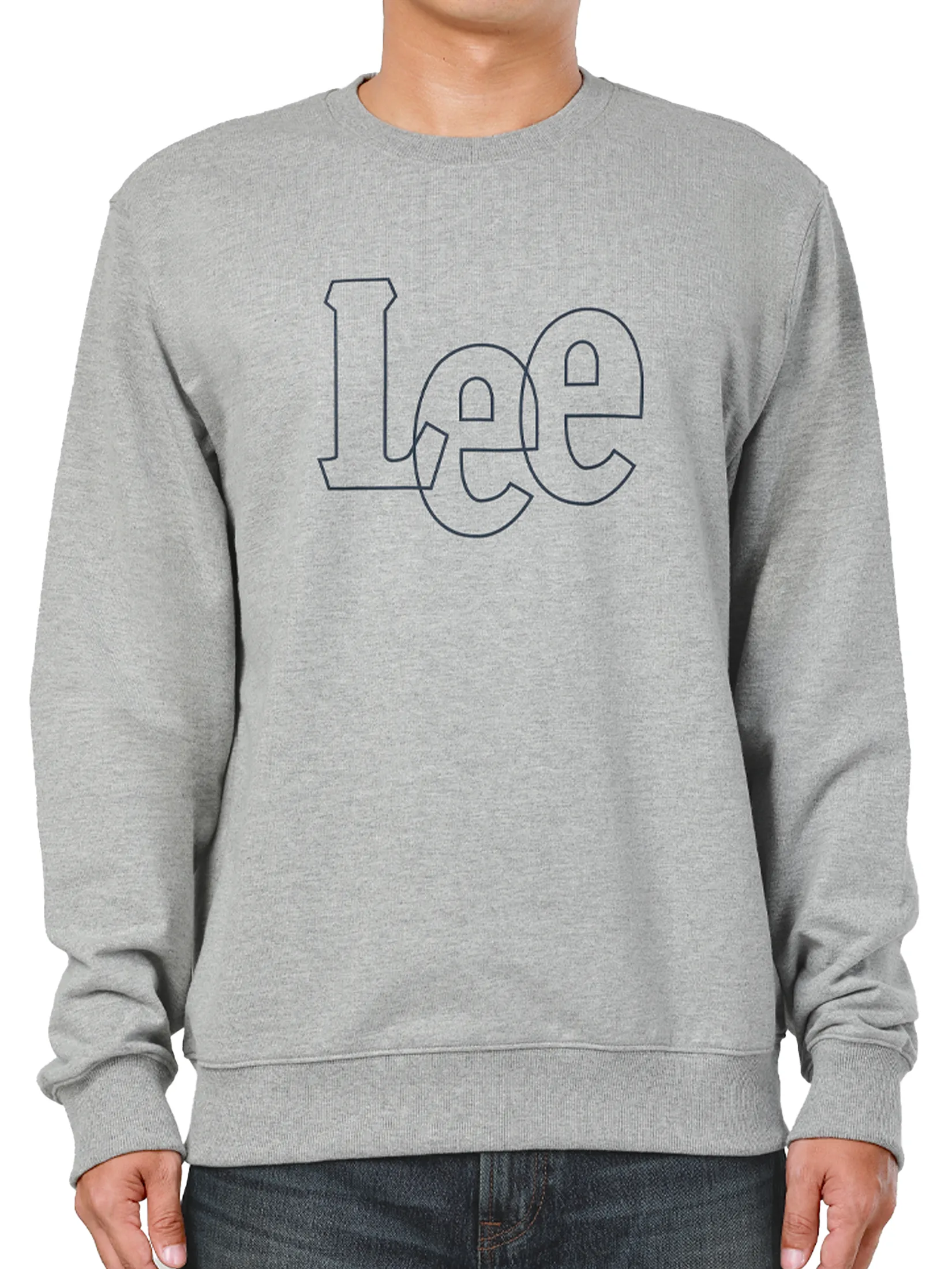 LEE Men s Sweatshirt Regular Fit Grey