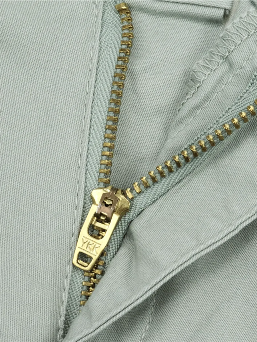 GIORDANO Women's Twill Mid-Rise Slim Fit Pocket Shorts (180 Elastic Waistband) Shadow Green