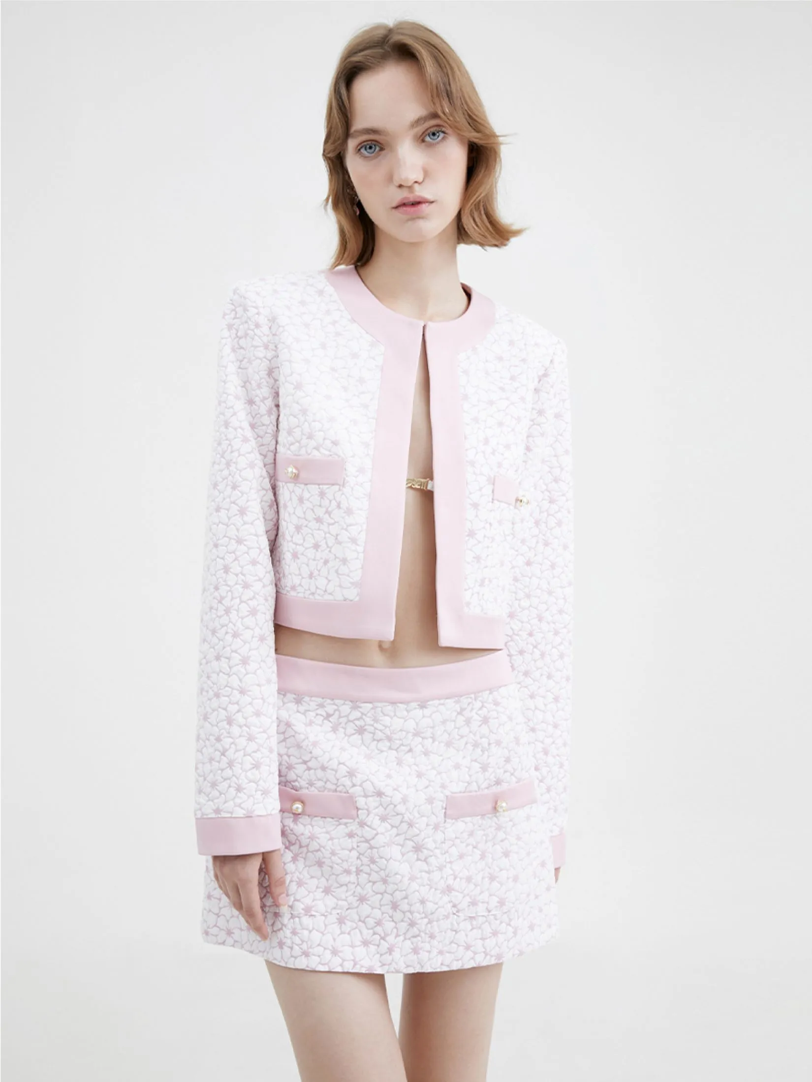 KLOSET (SS23) Women Millingtonia Mini Skirt Pink