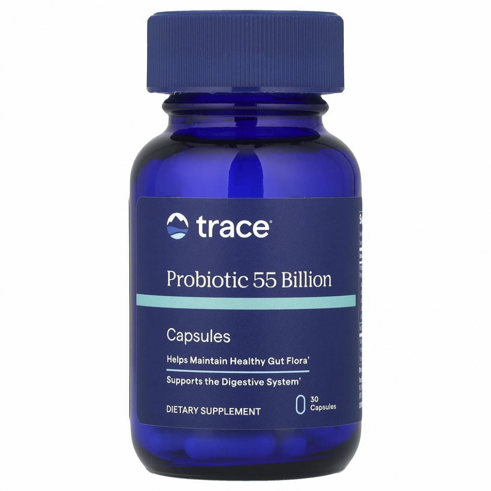 Trace Minerals ®, пробиотик, 55 млрд КОЕ, 30 капсул