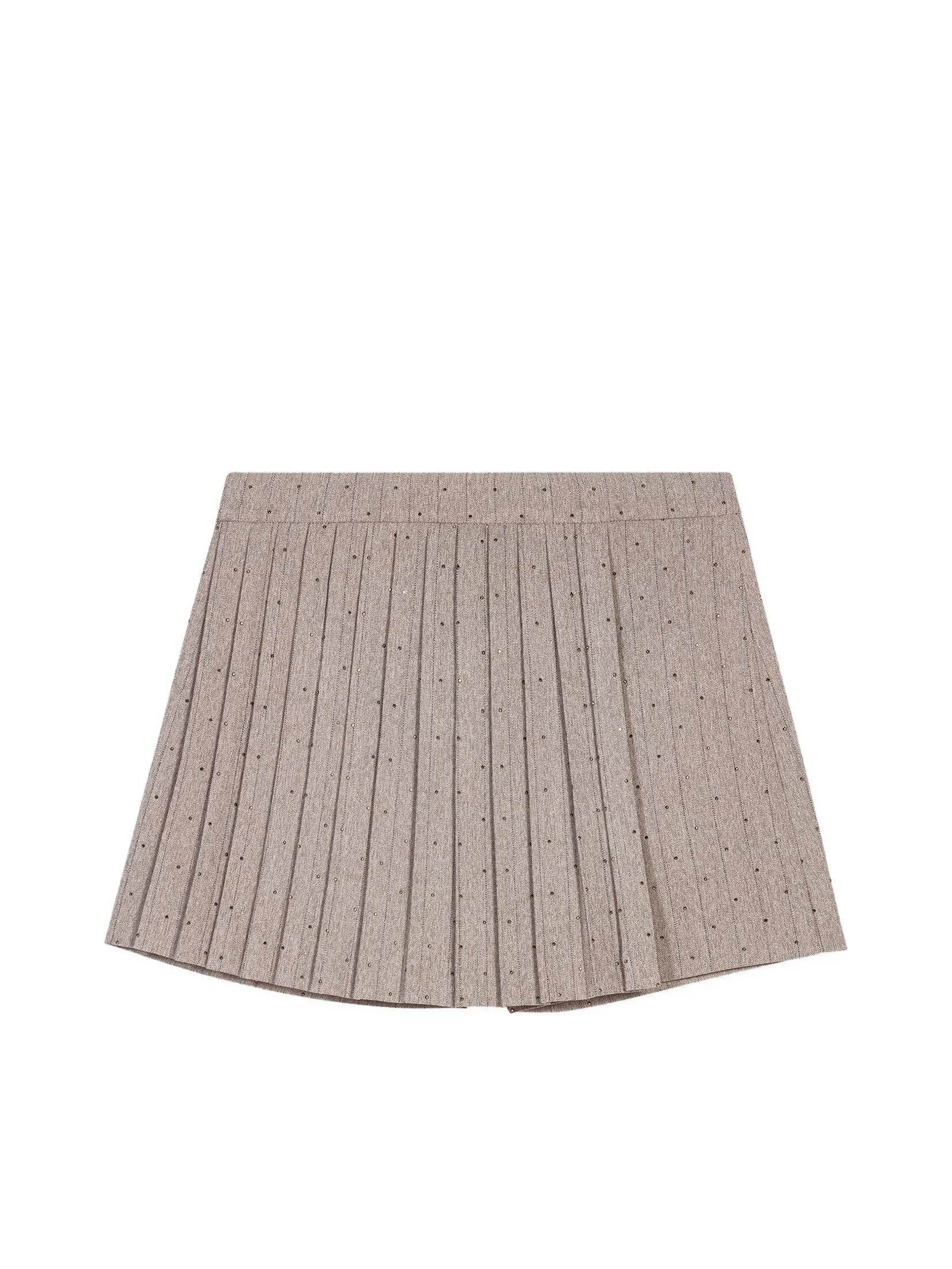 MAJE Women Skort Pleated Rhinestone