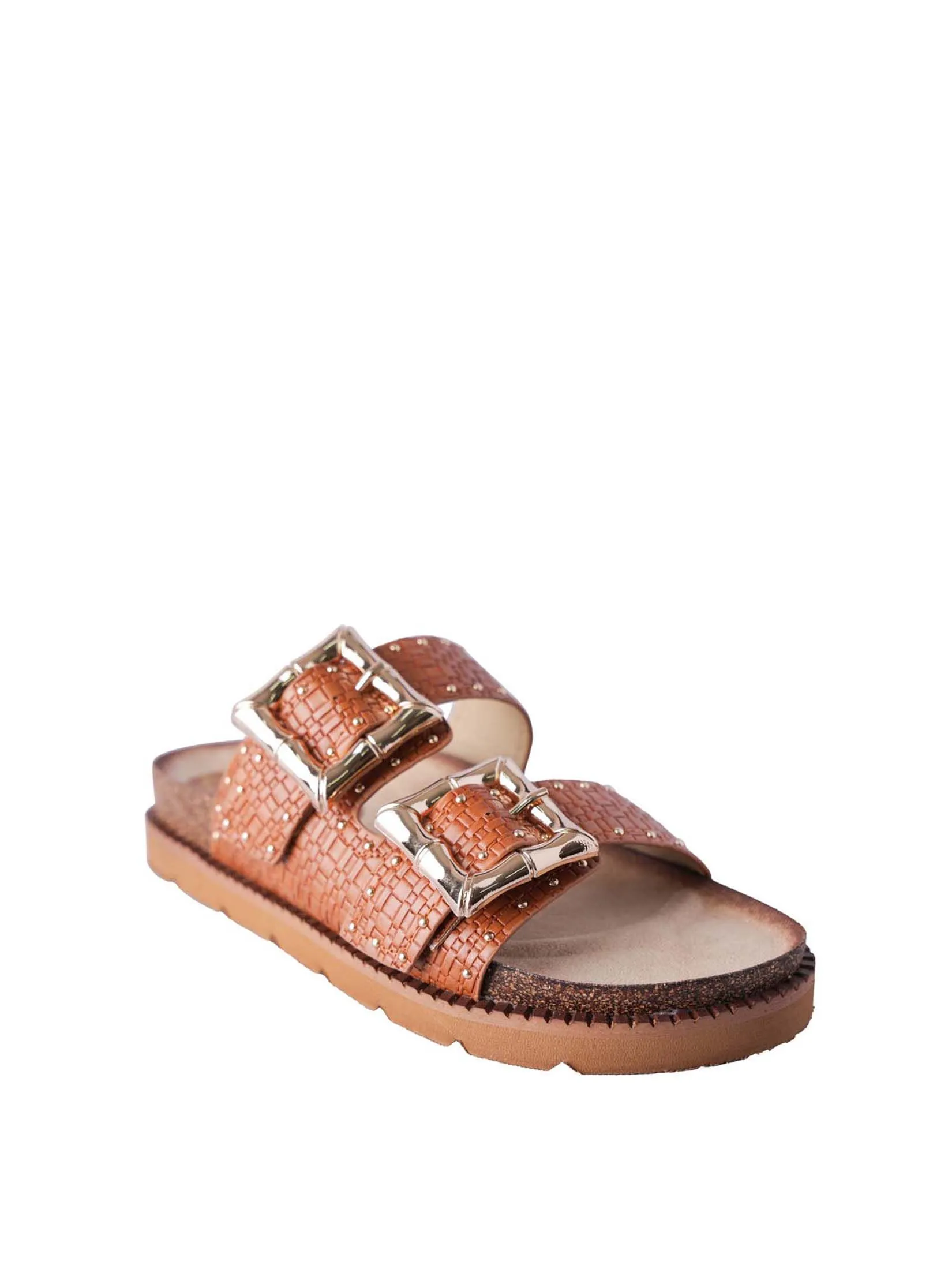 VILLAINS SF HILDA Women's Platform Flat Sandals CAMEL