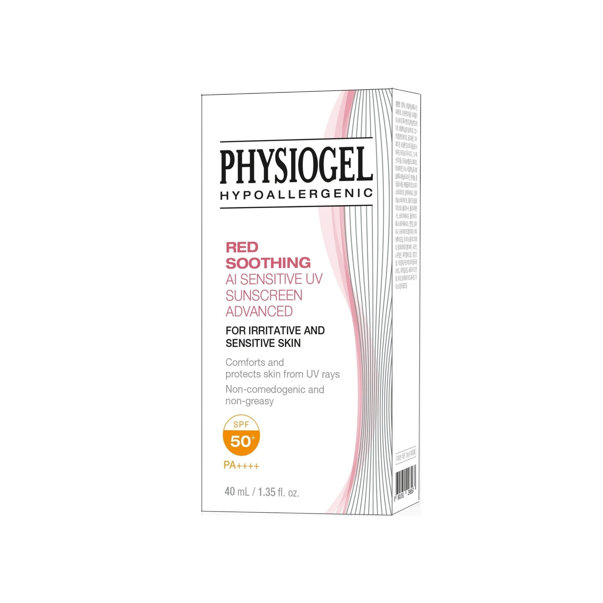 Physiogel Red Soothing AI Sensitive UV Sunscreen SPF50+ PA+++ 40 ml.