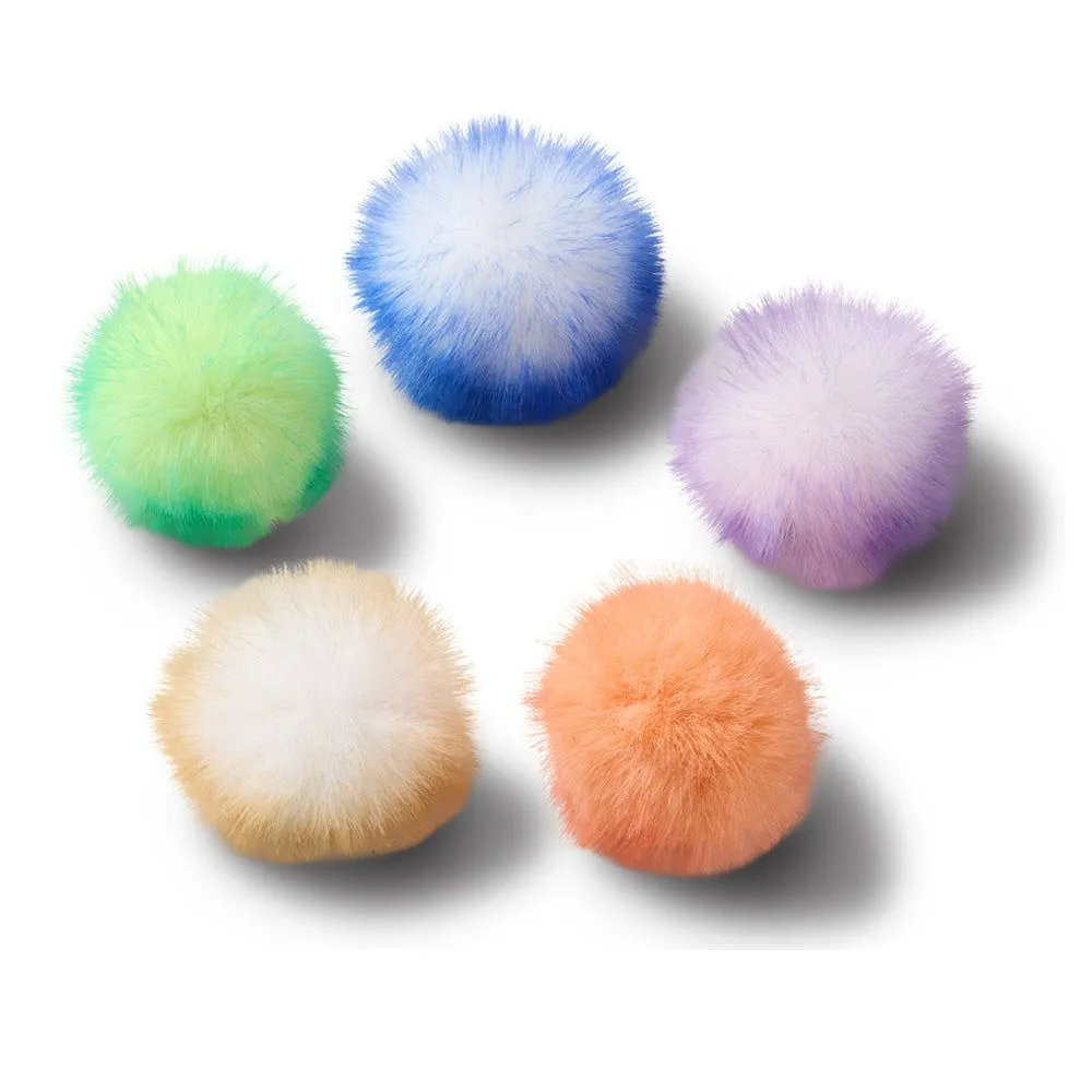 CROCS Jibbitz Shoes Charm Long Hair Puff 5-Pack Multi color - CR024AC847EKTH