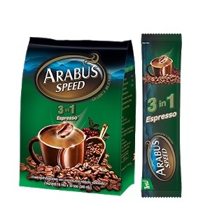 Кофе 3 в 1 со сливками Espresso Arabus Seed 1 или 30 пакетиков