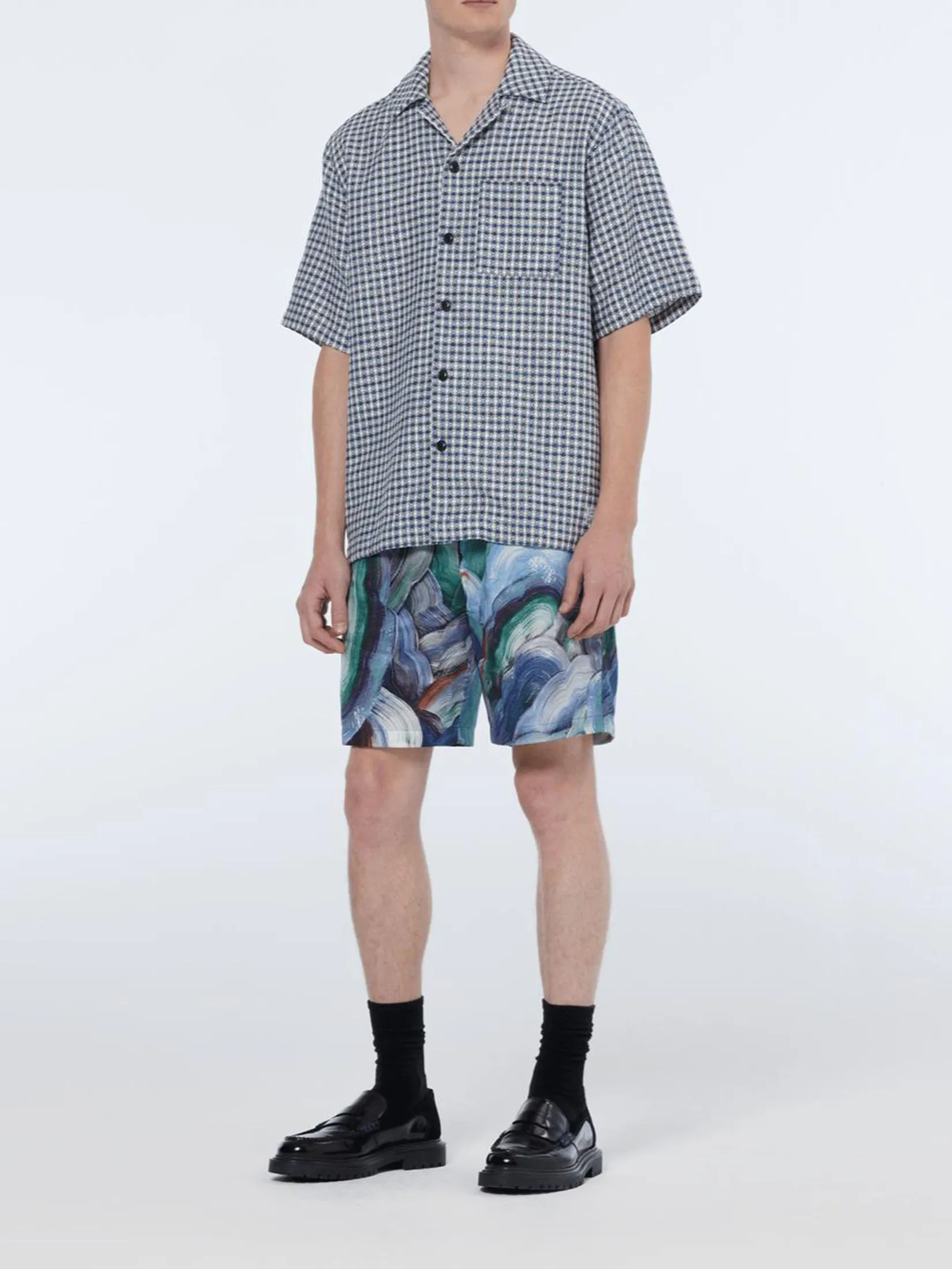 SCOTCH&SODA Men Bermuda Short Fave Abstract Print Relaxed Fit AOP Abstract Fungi