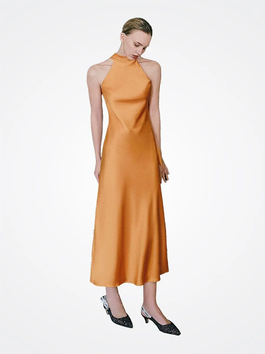 GOUDINRQC Women Glow of Glory Evening Dress Yellow Gold Elegance