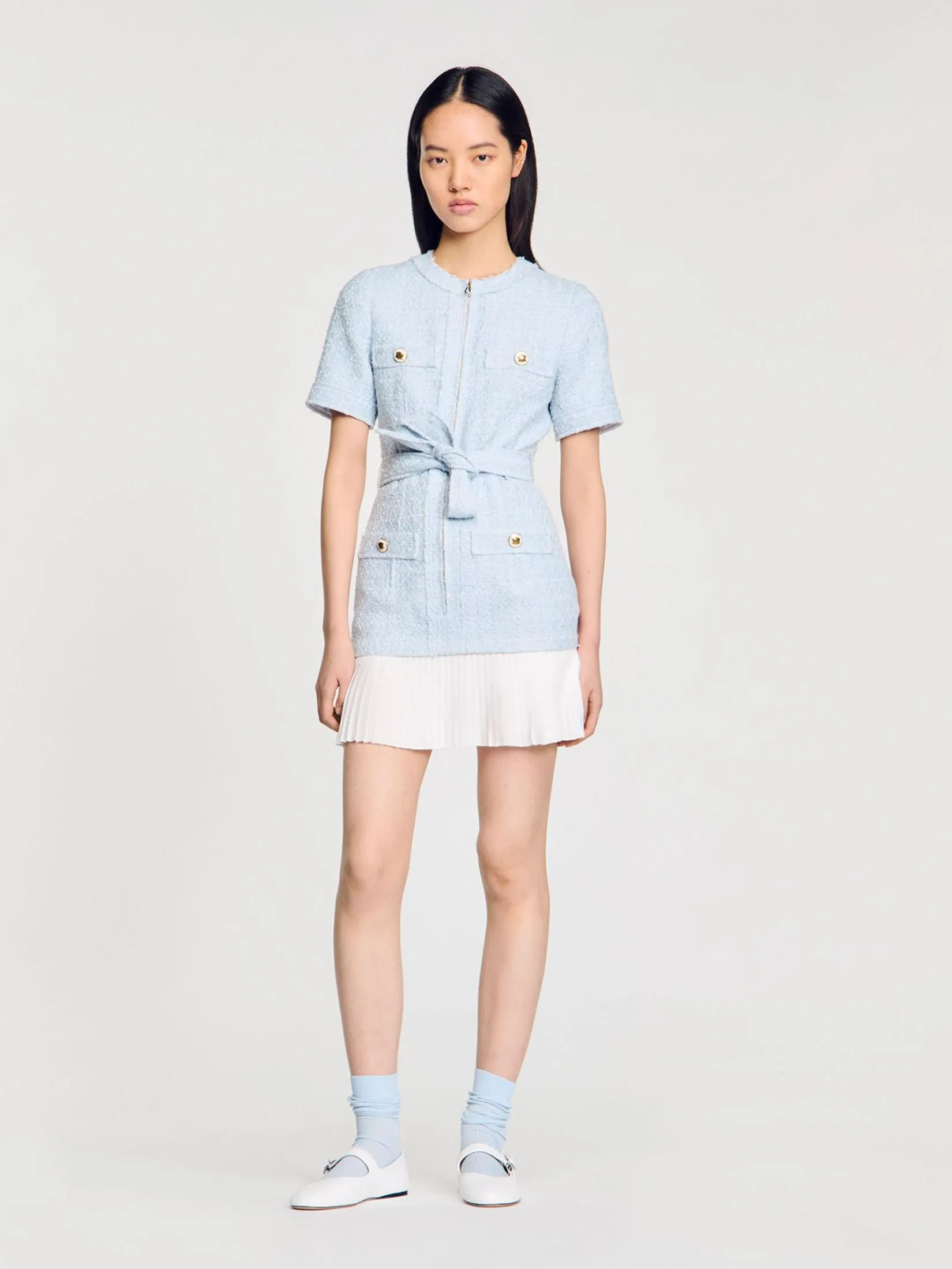 SANDRO Short Tweed Dress