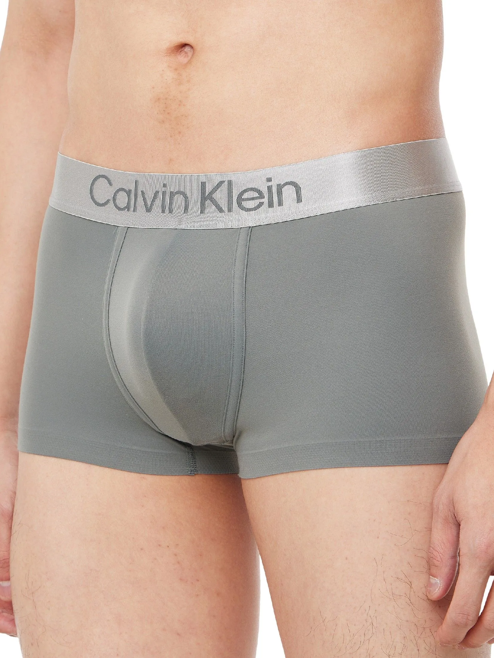 CALVIN KLEIN Men's Brushed Micro Jersey Low Rise Trunks Dark Grey