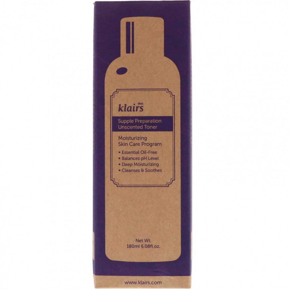 Dear, Klairs, Supple Preparation, тоник без запаха, 180 мл (6,08 жидк. унции)