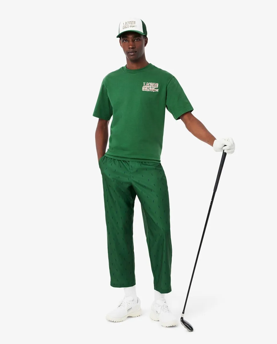 LACOSTE Ultra Dry Print Golf T-Shirt Green