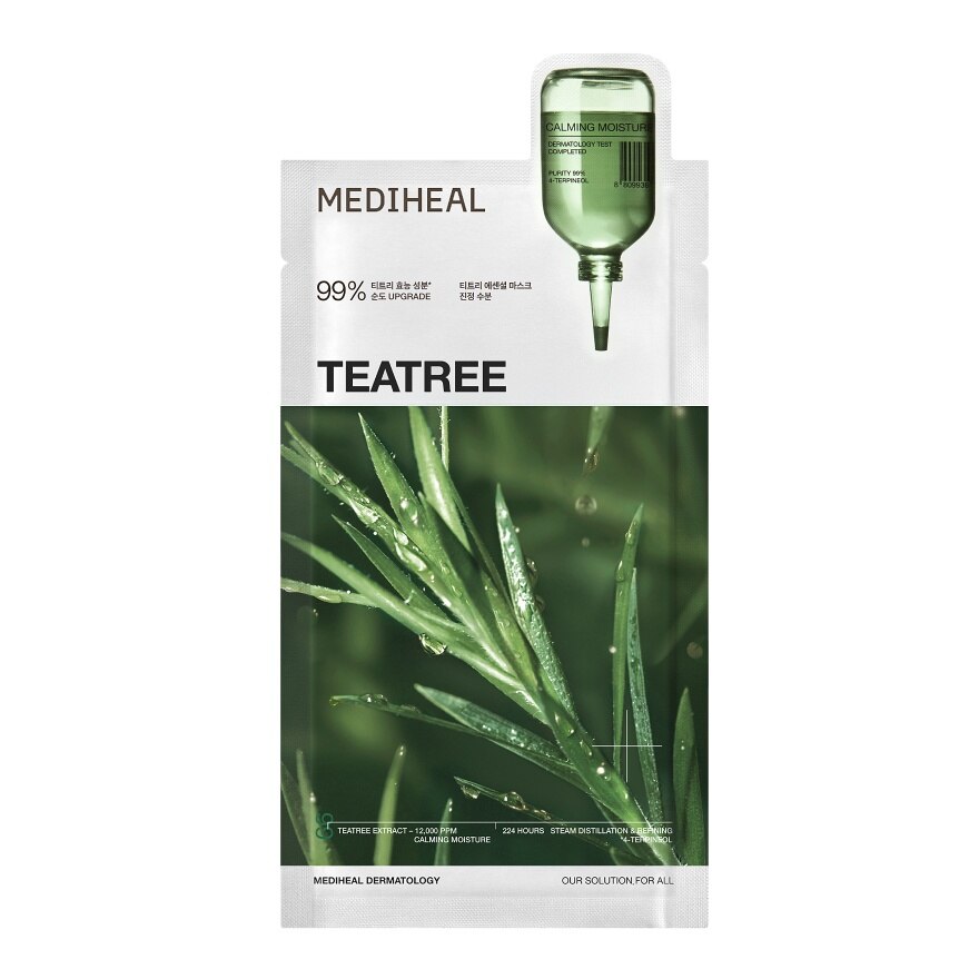 Mediheal Essential Mask Teatree Calming Moisture 1'S - Green