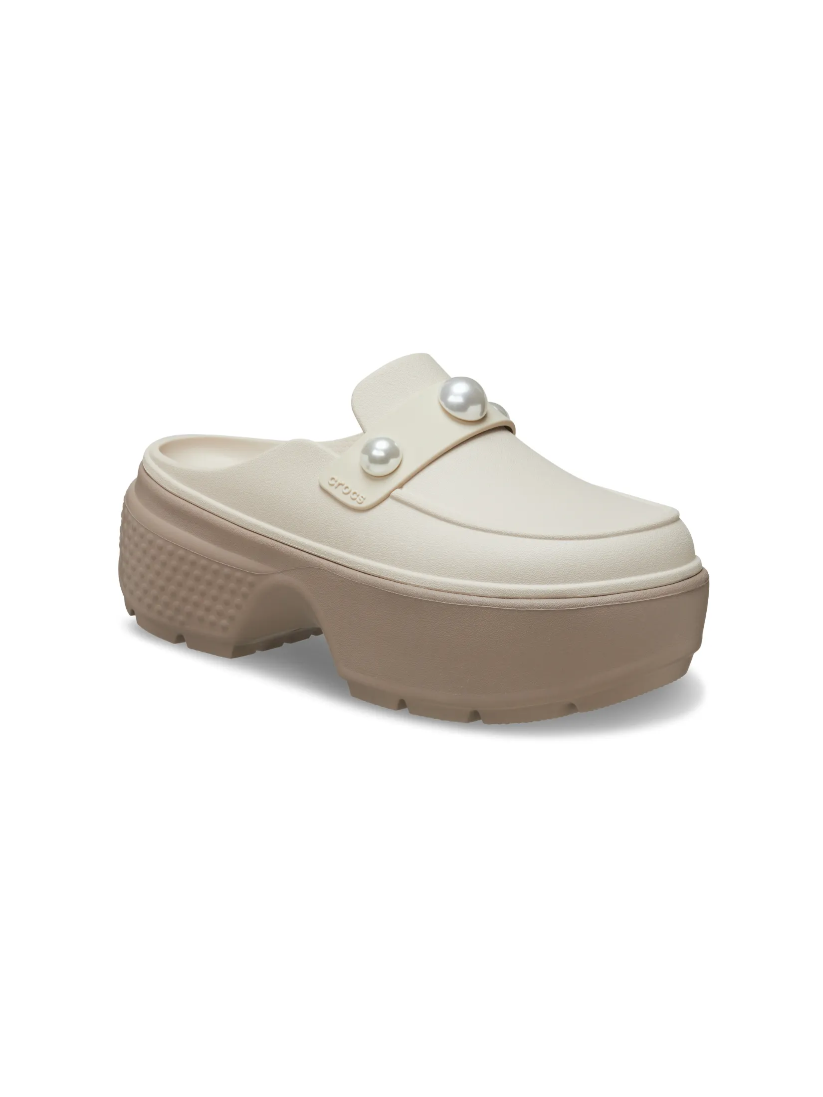 CROCS UNISEX STOMP PEARL LOAFER - ALMOND TINT