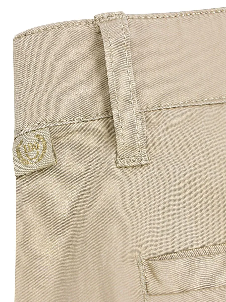 GIORDANO Men's Lightweight Khakis Pants (180° Elastic Waistband) Crockery Khaki