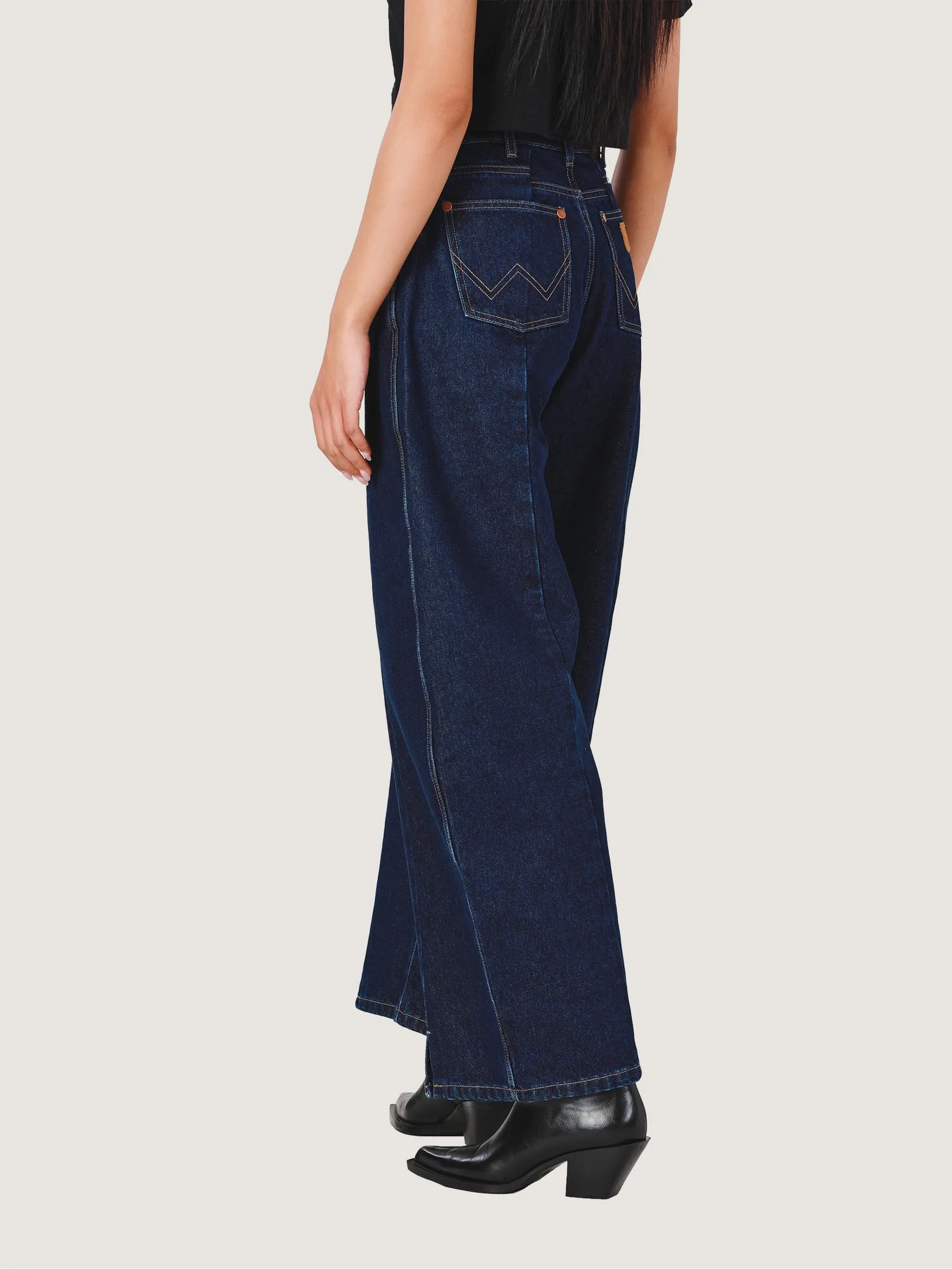 WRANGLER Women's Jeans Everyday with Wrangler Collection High Barrel Fit Dark Indigo