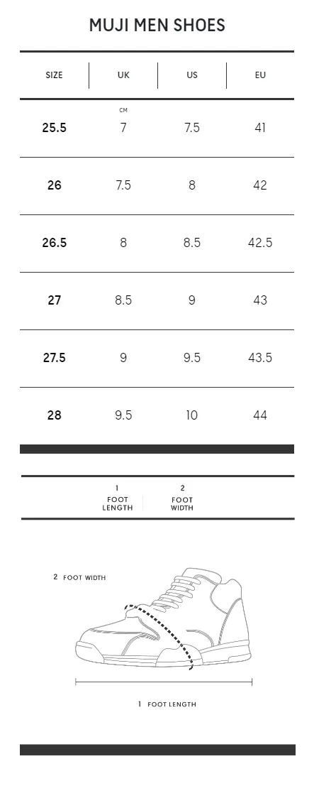 MUJI Men Slip-On Sneakers Less Tiring Off white