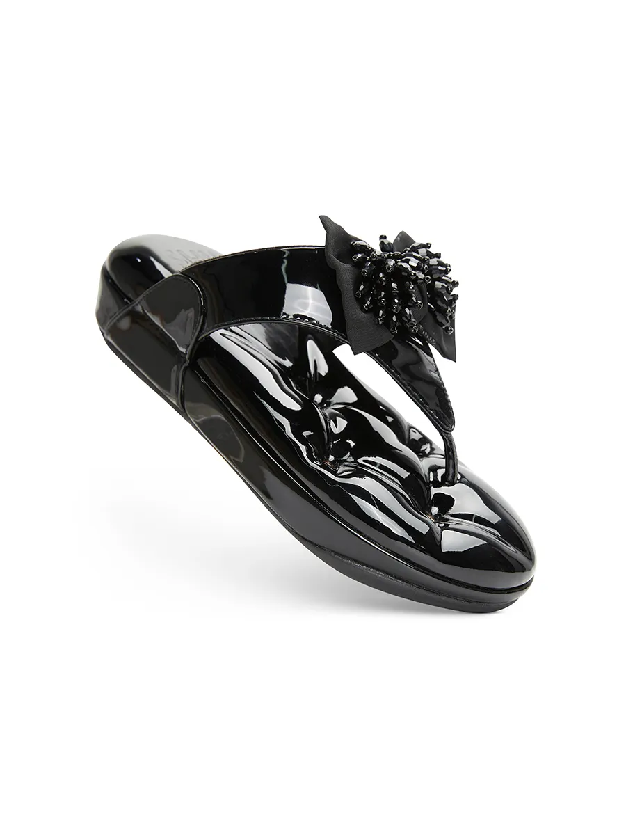 SHU WOMEN SOFASHOES 1.5  SWEETCHIC - GLOSSY BLACK