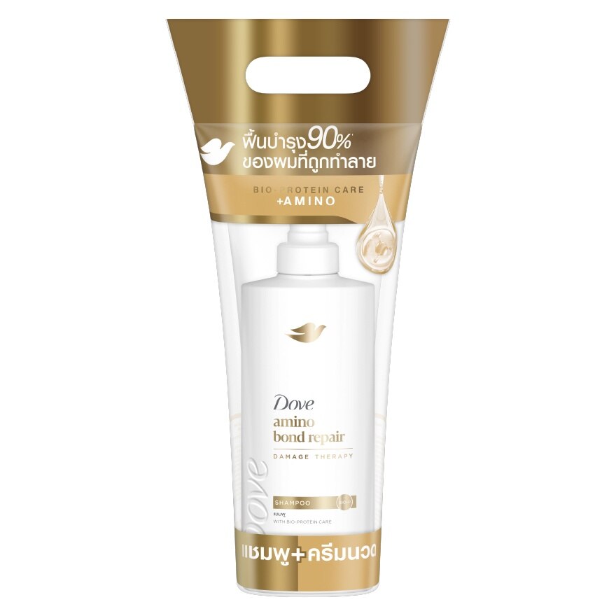 Dove Amino Bond Repair Shampoo 360 Ml.+ Conditioner 320 Ml. - Gold