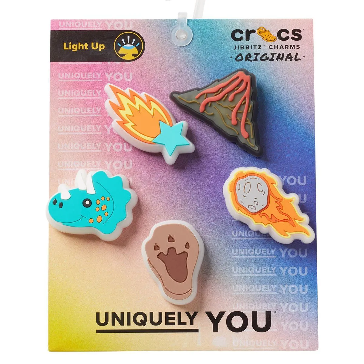 CROCS Jibbitz Shoes Charm Lights Up Mesozoic Era 5-Pack Multi Color - CR024AC059DXTH