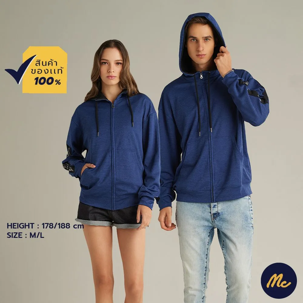 MC JEANS Hoodie Unisex Navy Blue MJHP178
