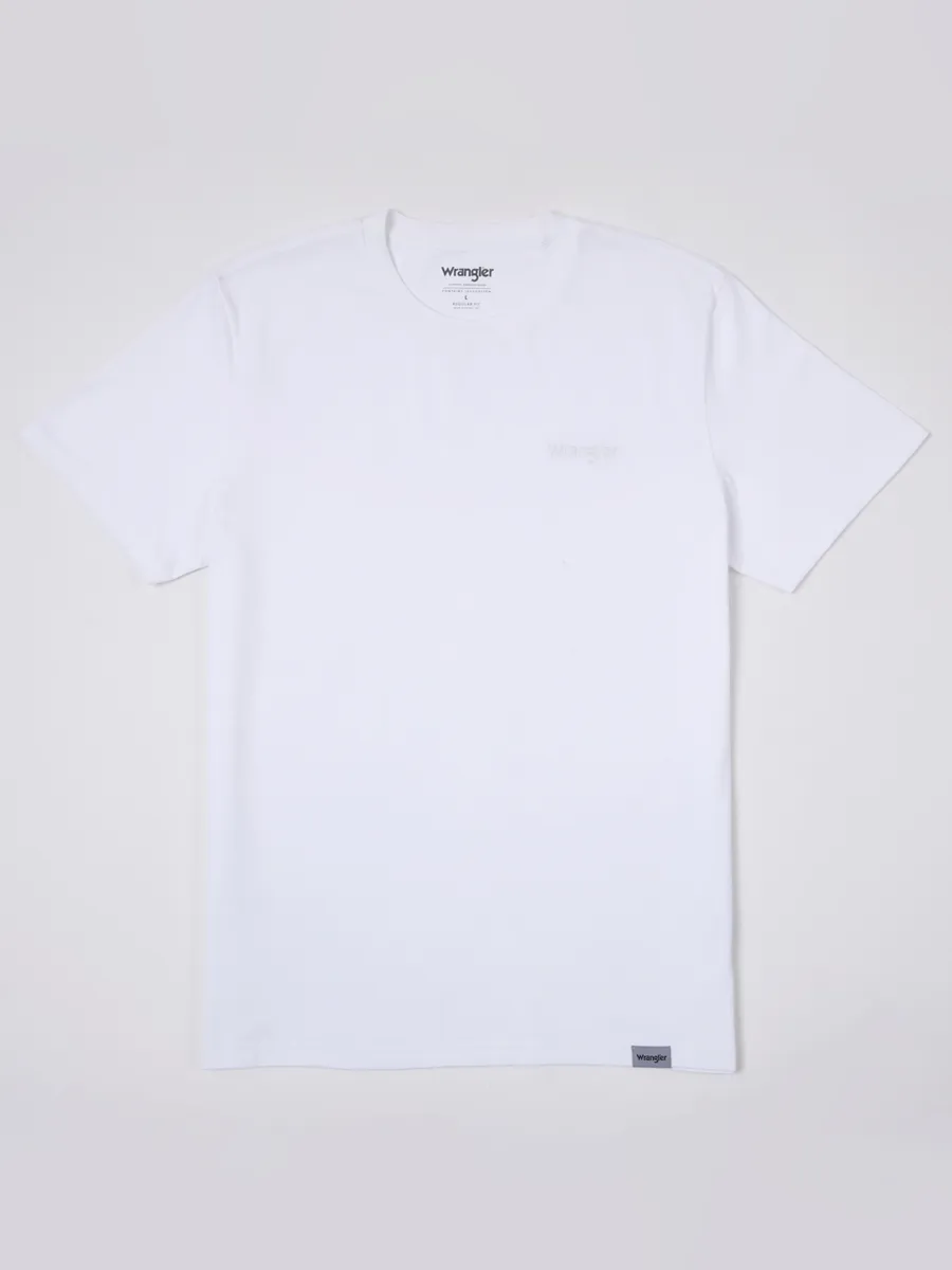 WRANGLER Men's Tee Short Sleeve Regular Fit White