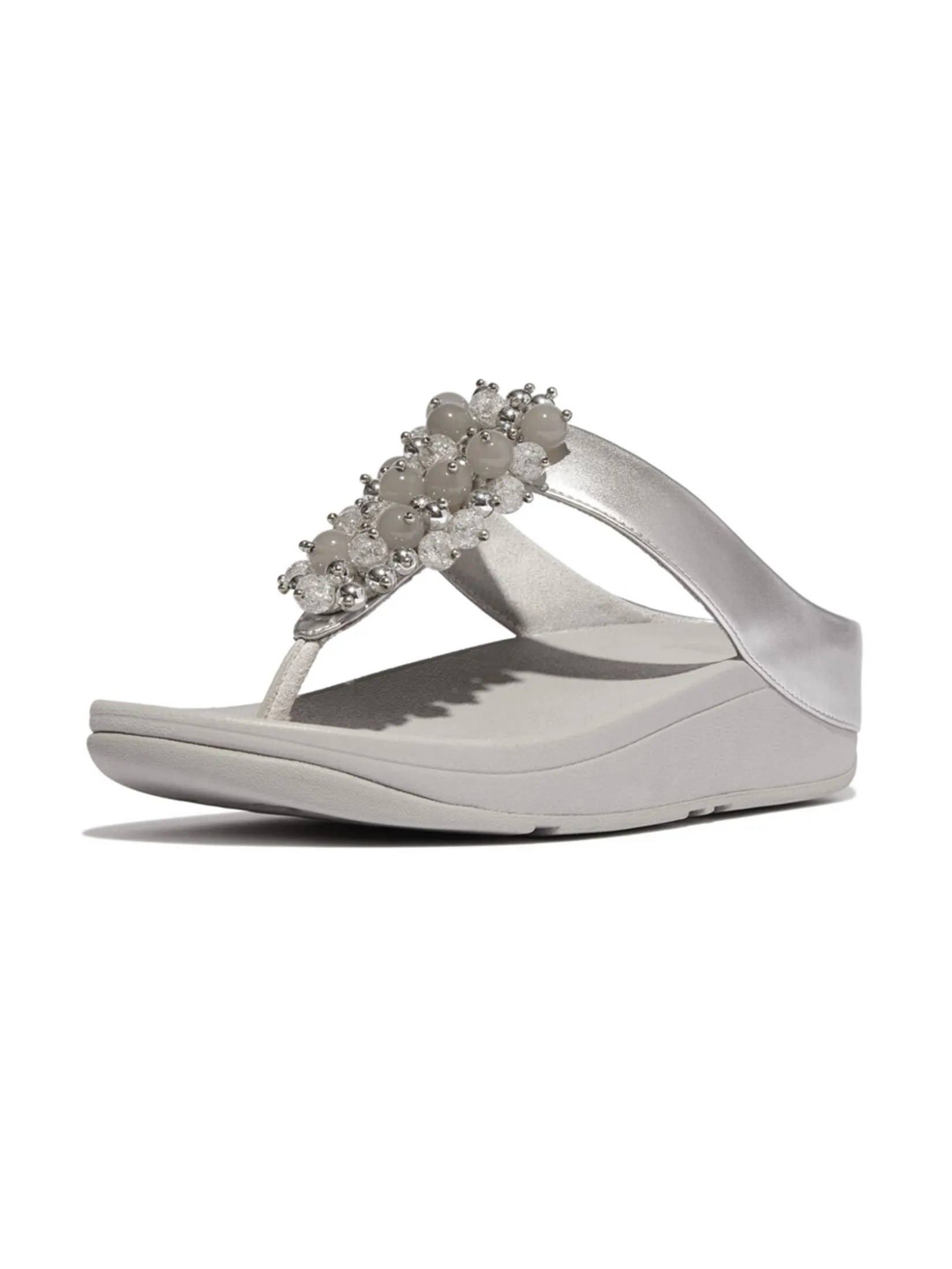 FitFlop™ WOMEN'S FINO BAUBLE-BEAD TOE-POST SILVER