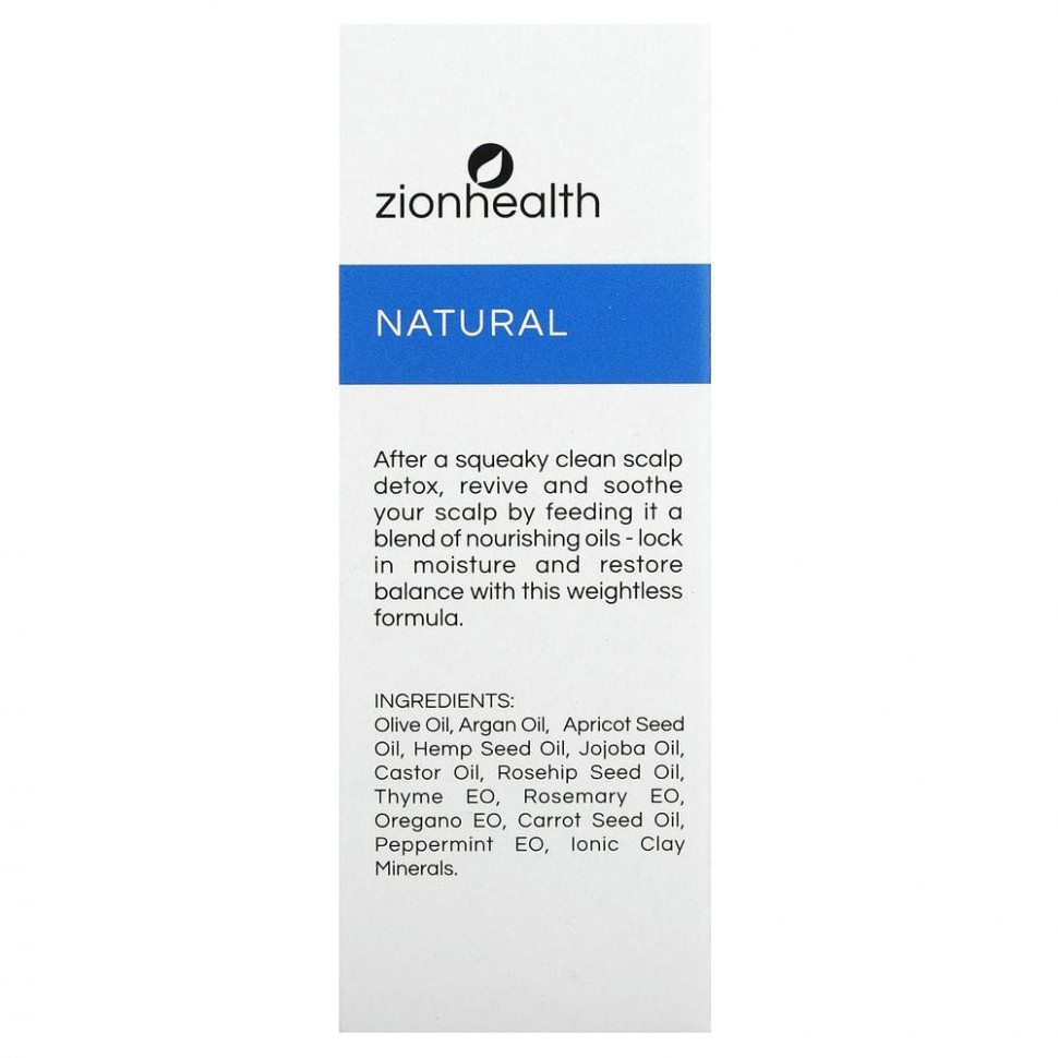 Zion Health, Питательная сыворотка для кожи головы, 30 мл (1 жидк. Унция)