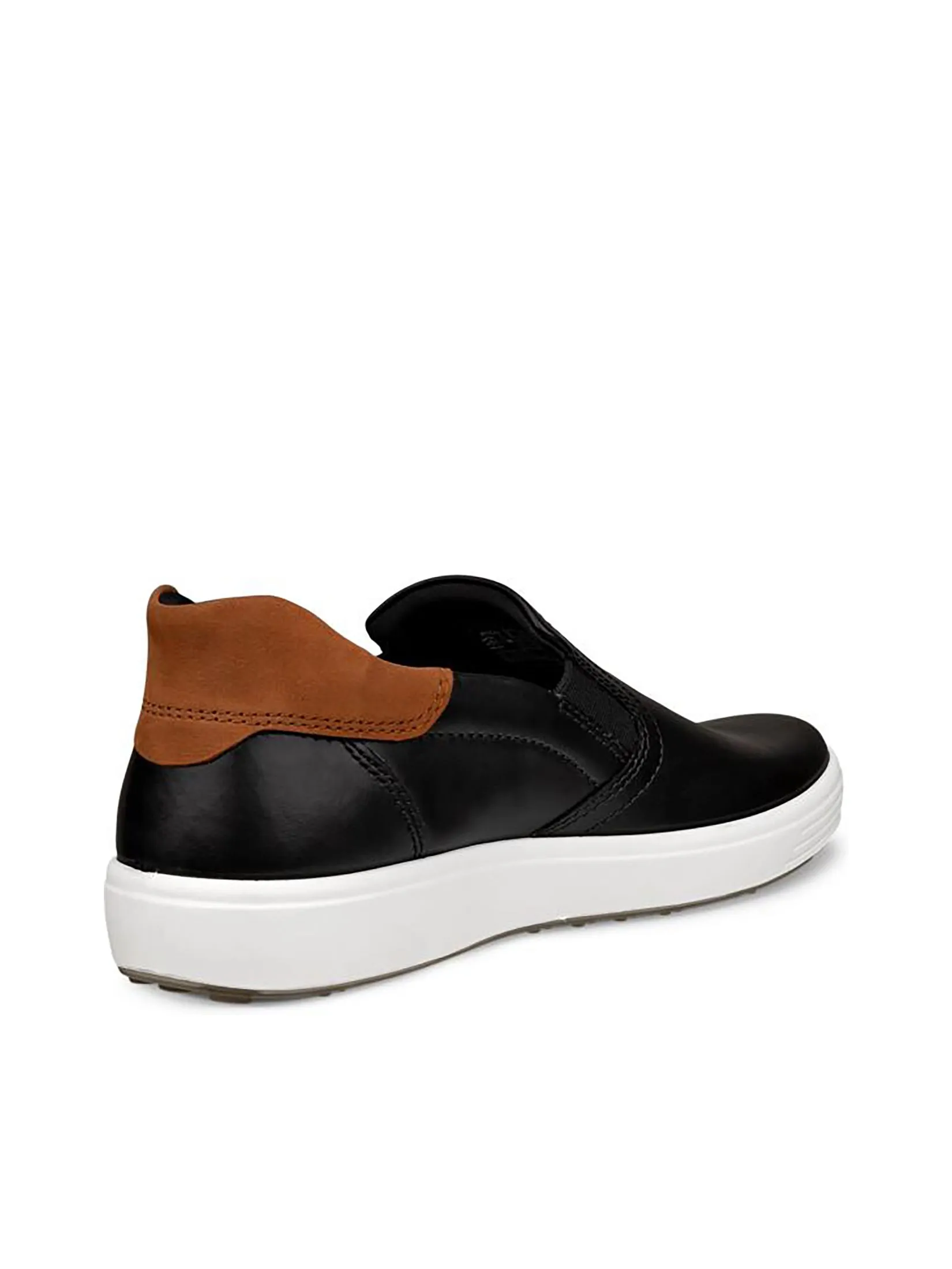 ECCO Men Slip-On Soft7 Black/Cognac