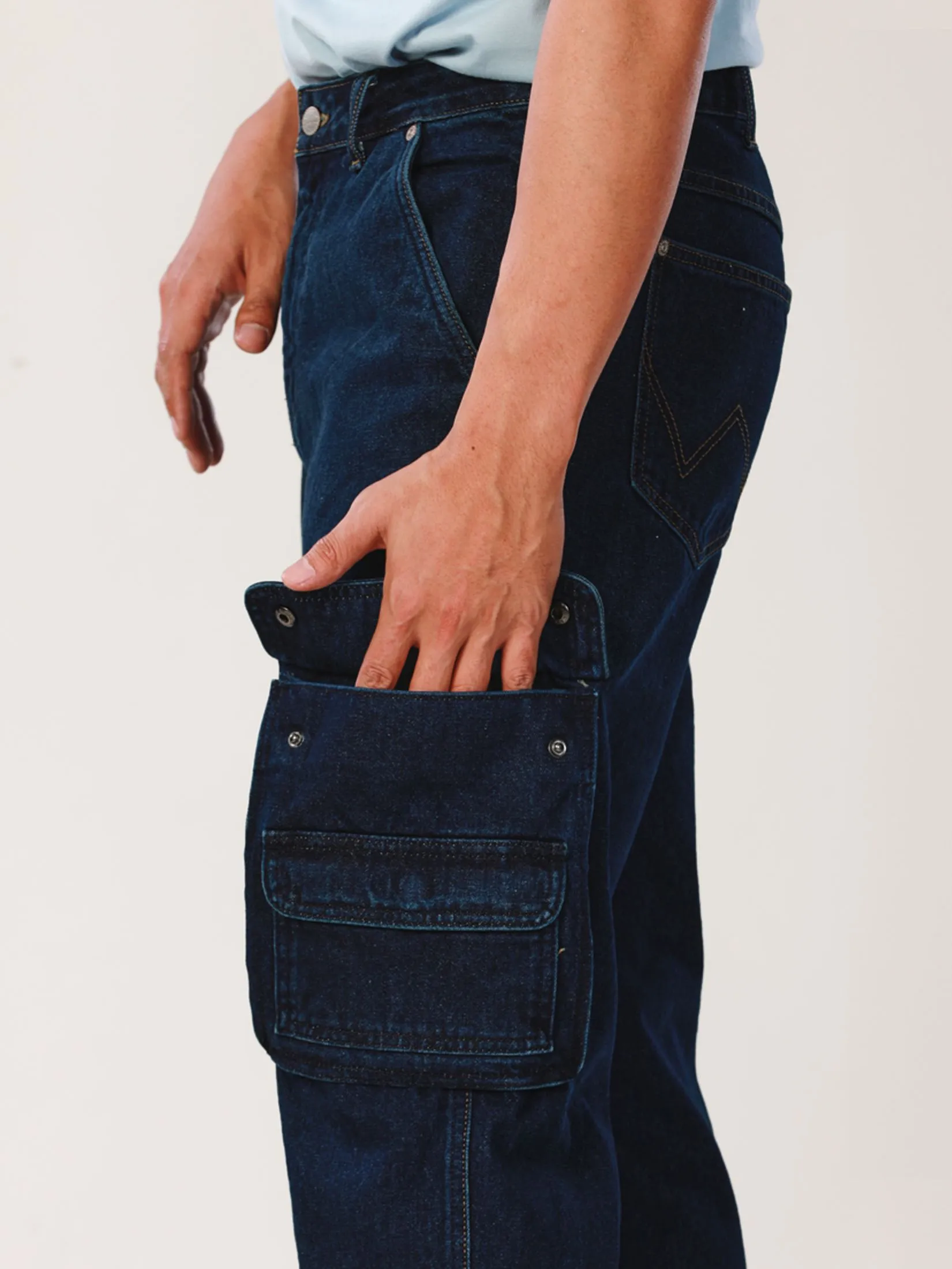 WRANGLER Men's Jeans Everyday with Wrangler Collection Mid Frontier Fit Dark Indigo