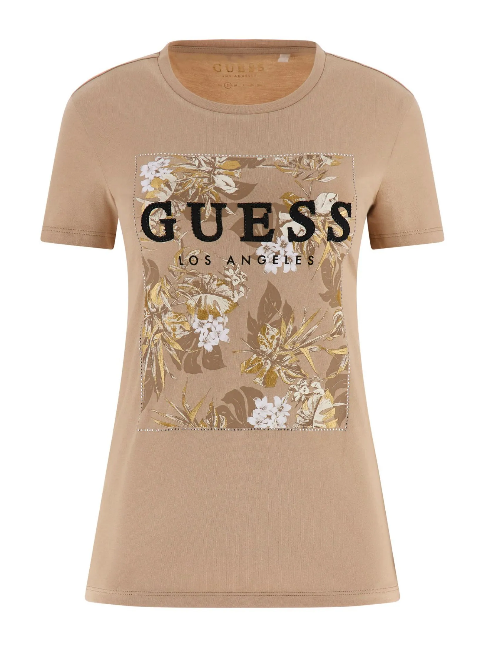 GUESS Women Eco Soliage Graphic T-Shirt Q5YI91KAK91 - Beige