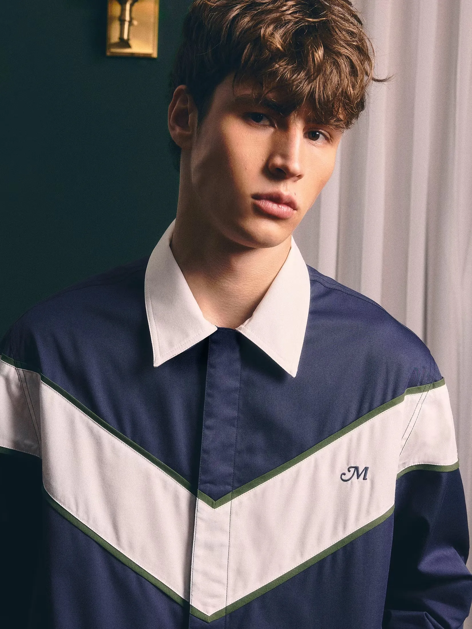 MOO [MOO 6/25] Baseline Two-Tone Shirt Navy Blue