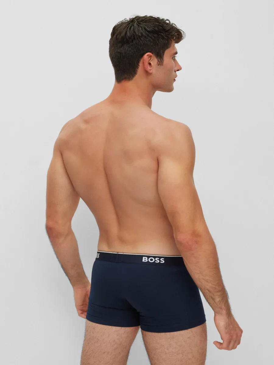 BOSS Men s Underwear Trunks 3 pcs Open Blue
