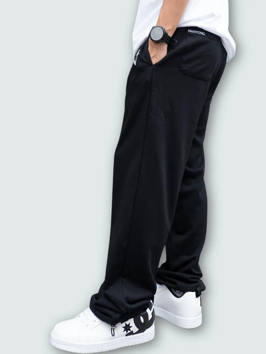 NAPIYONG Unisex  Terry Sweatpants in Black