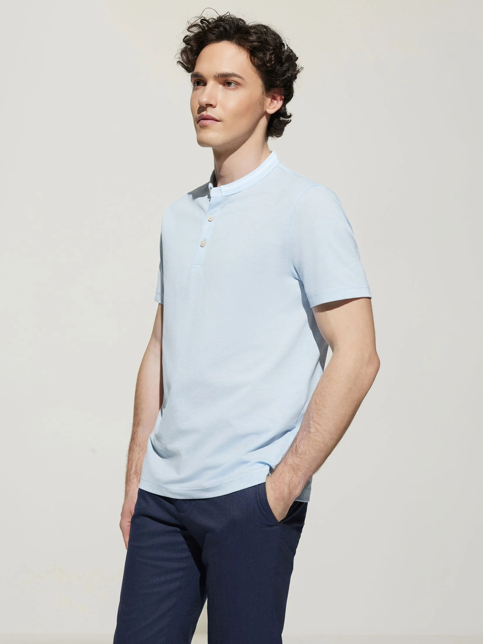 G2000 Men Clothing Super Light Mercerized Cotton Pique Short Sleeve Polo Tee  Smart Fit - 5114146262 - Blue