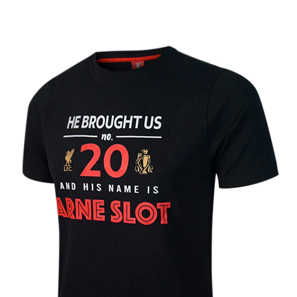 LIVERPOOL FOOTBALL CLUB Arne Slot Graphic Men Football T-Shirt Black - LF068AP014EOTH