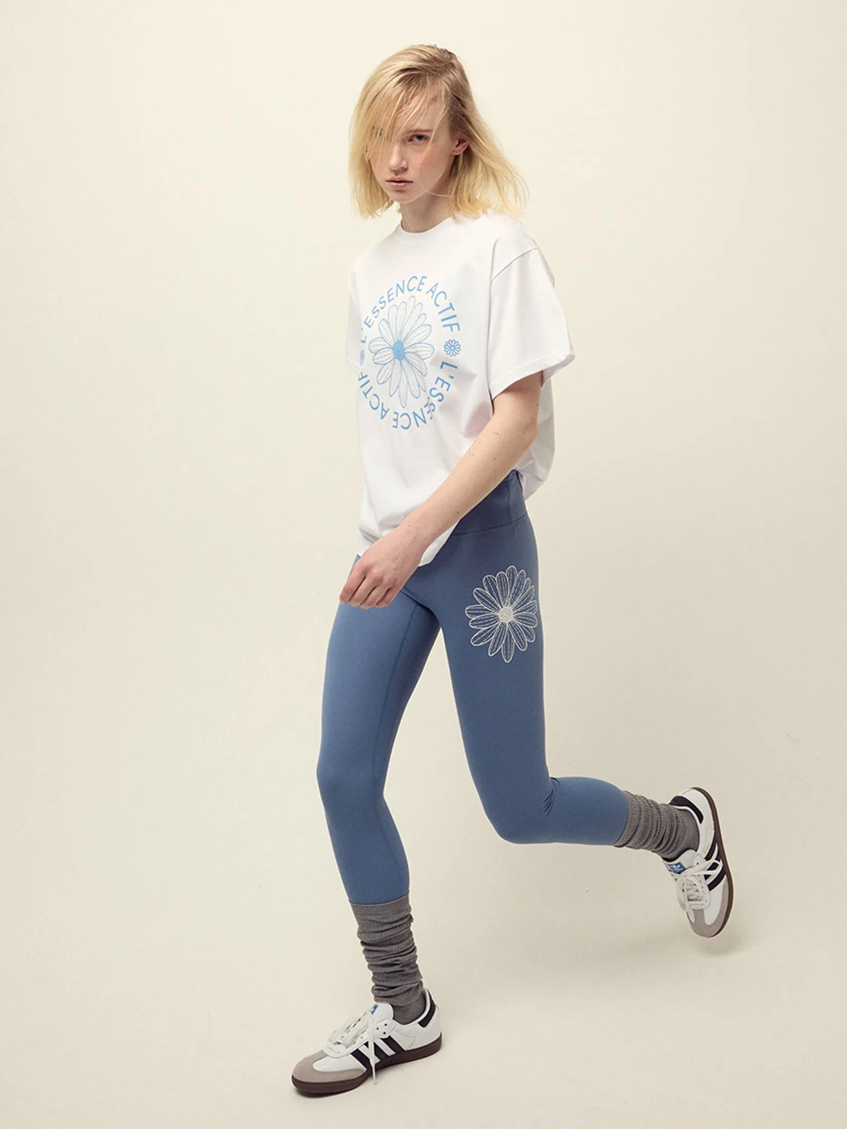 MARDI MERCREDI ACTIF T-Shirt Actif Emblem White Blue F